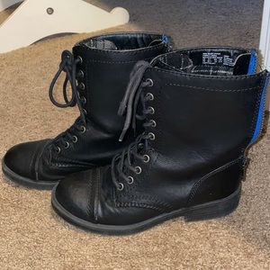 Black combat boots